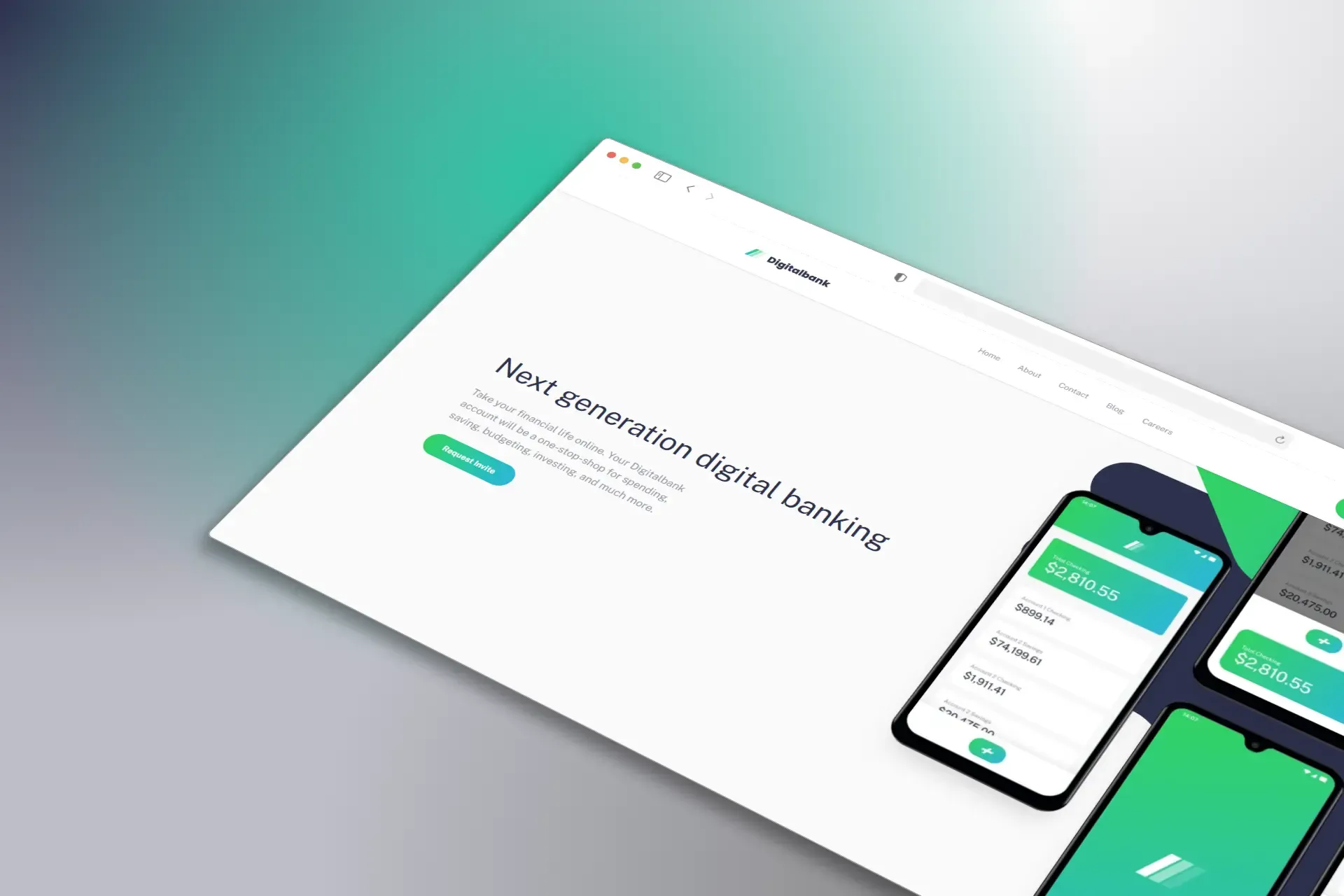 Digital Bank Landing Page project preview